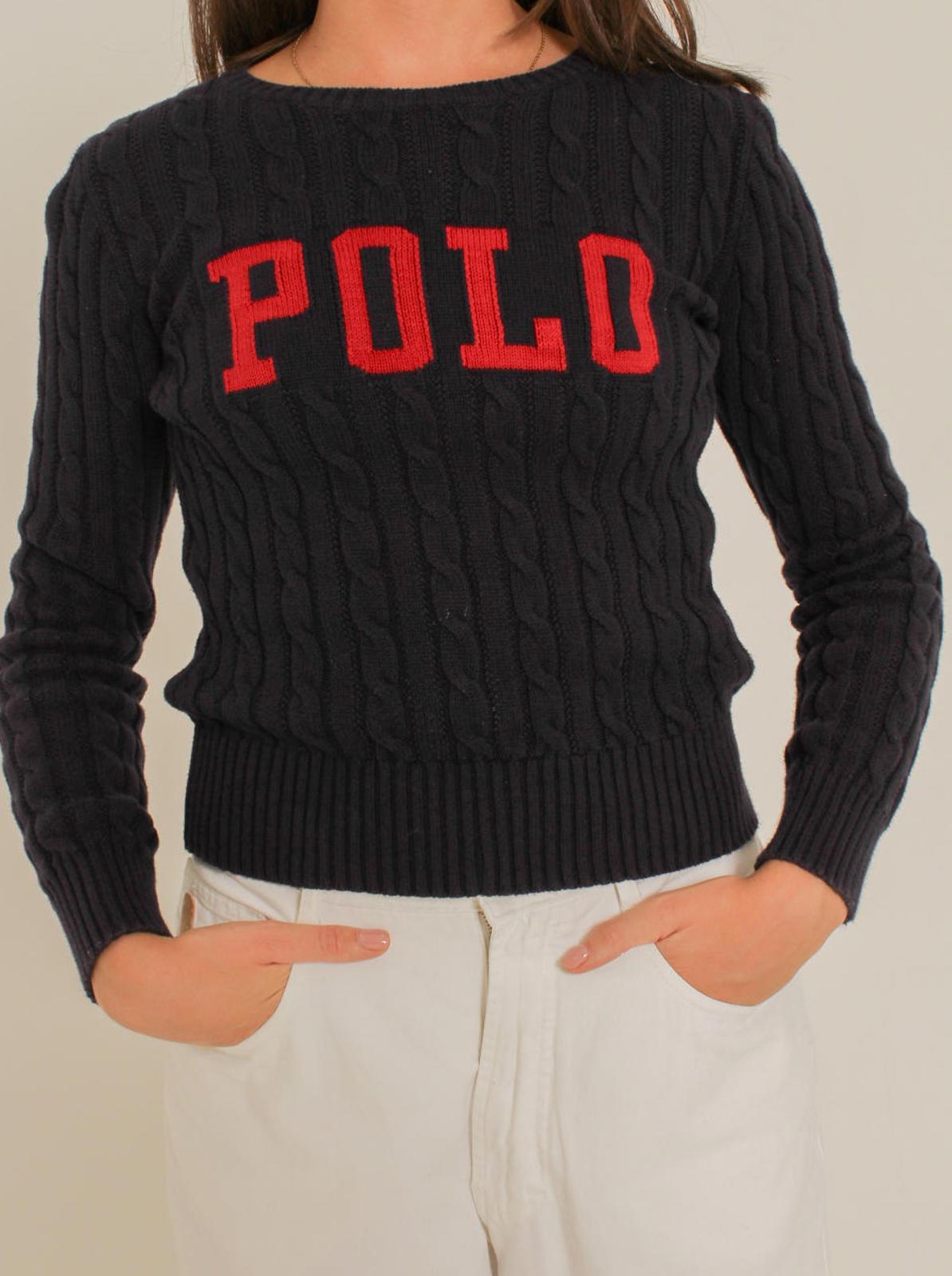 Polo Ralph Lauren Cable Knit Spellout Sweater