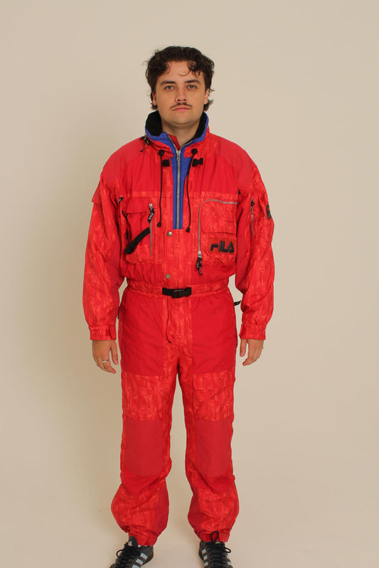 Vintage Fila Red Snowsuit/Skisuit