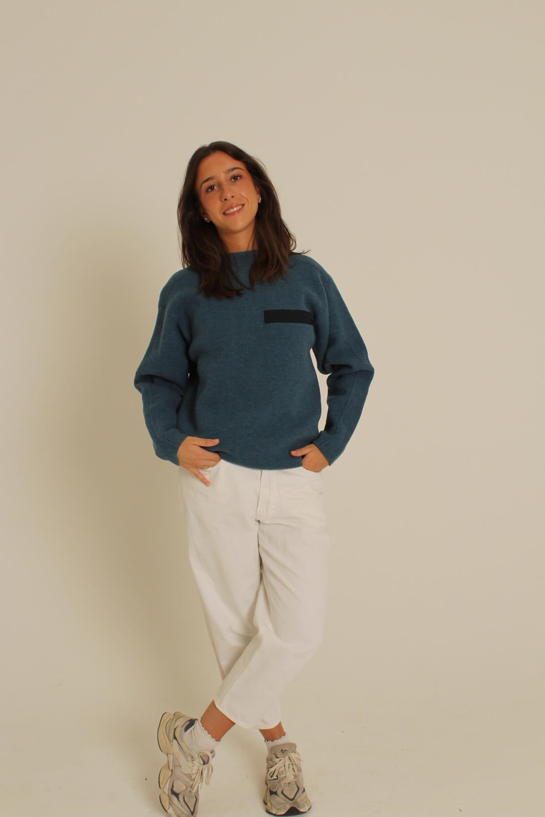 Patagonia Blue Knit Sweater with Pocket