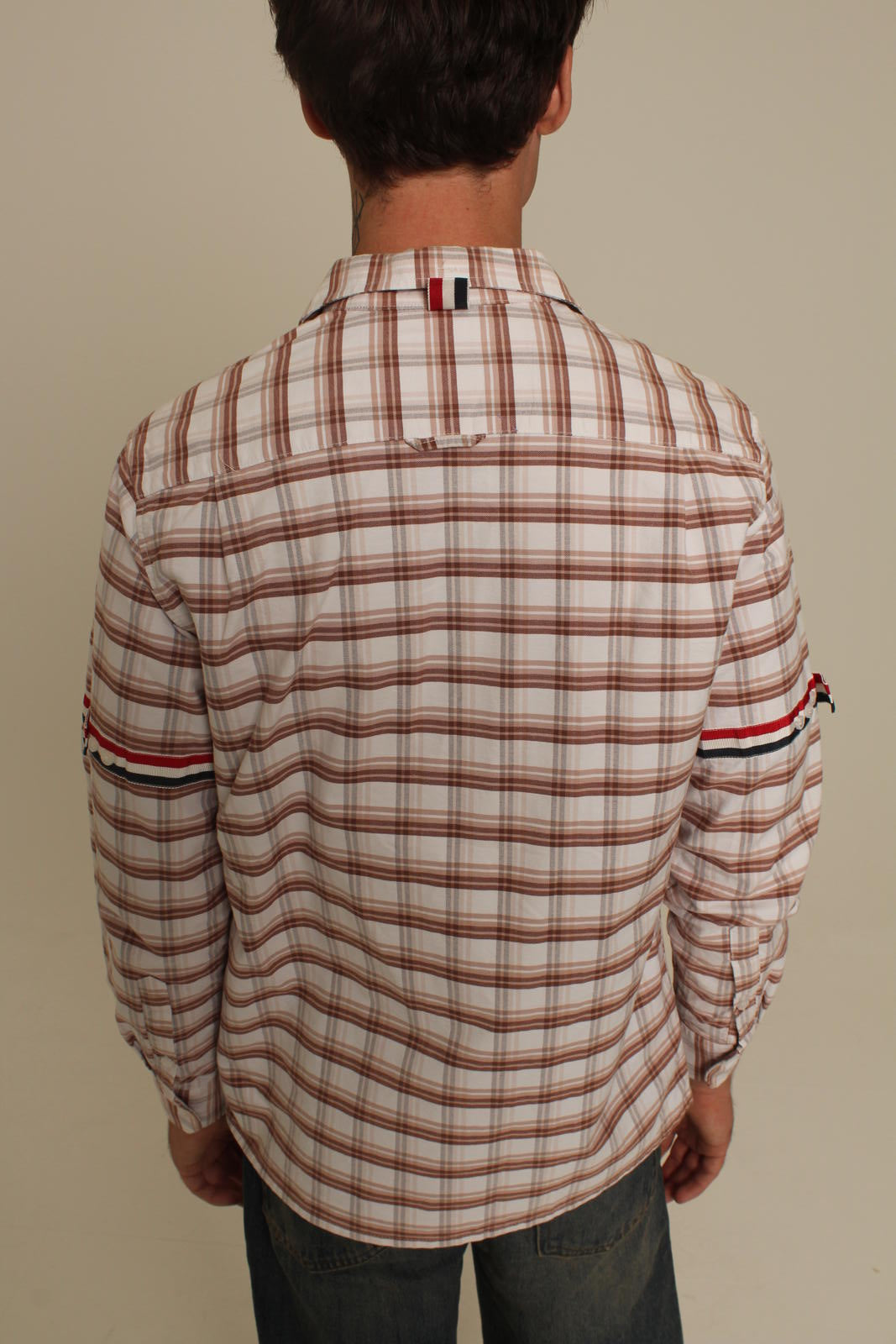 Thom Browne Brown Checked Shirt