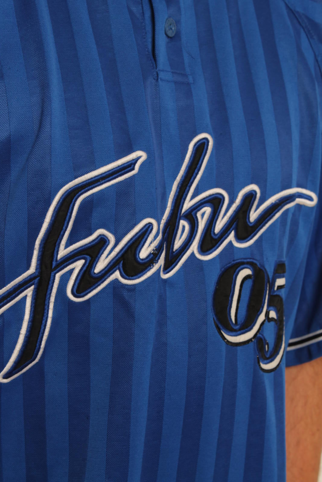 Fubu 05 Vintage Blue Striped Jersey