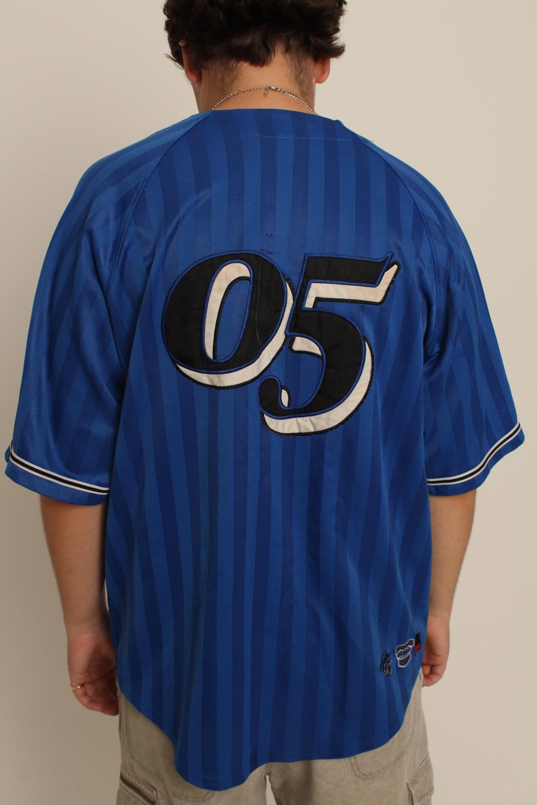 Fubu 05 Vintage Blue Striped Jersey
