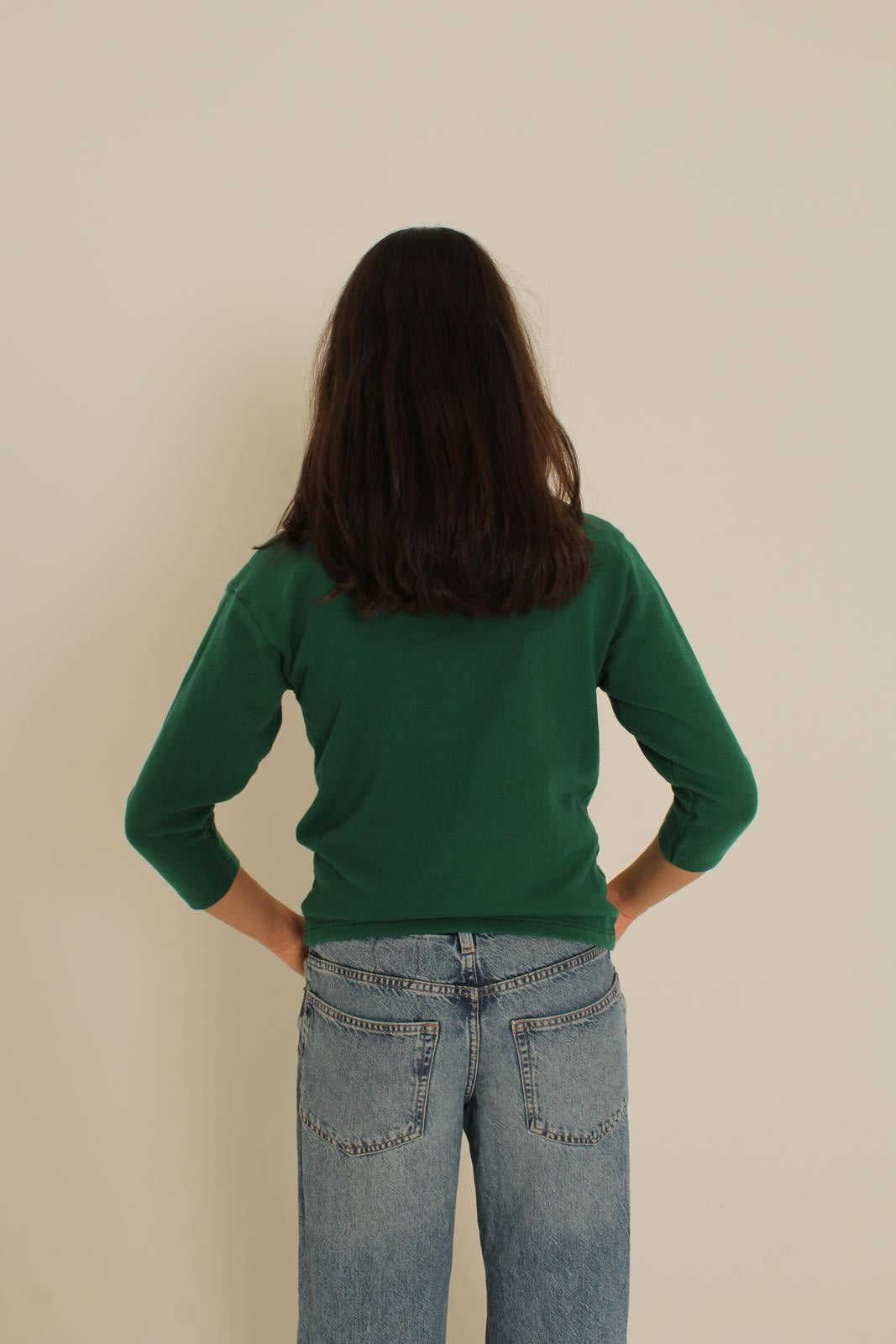 Vintage Reebok Green Long Sleeve Polo Shirt