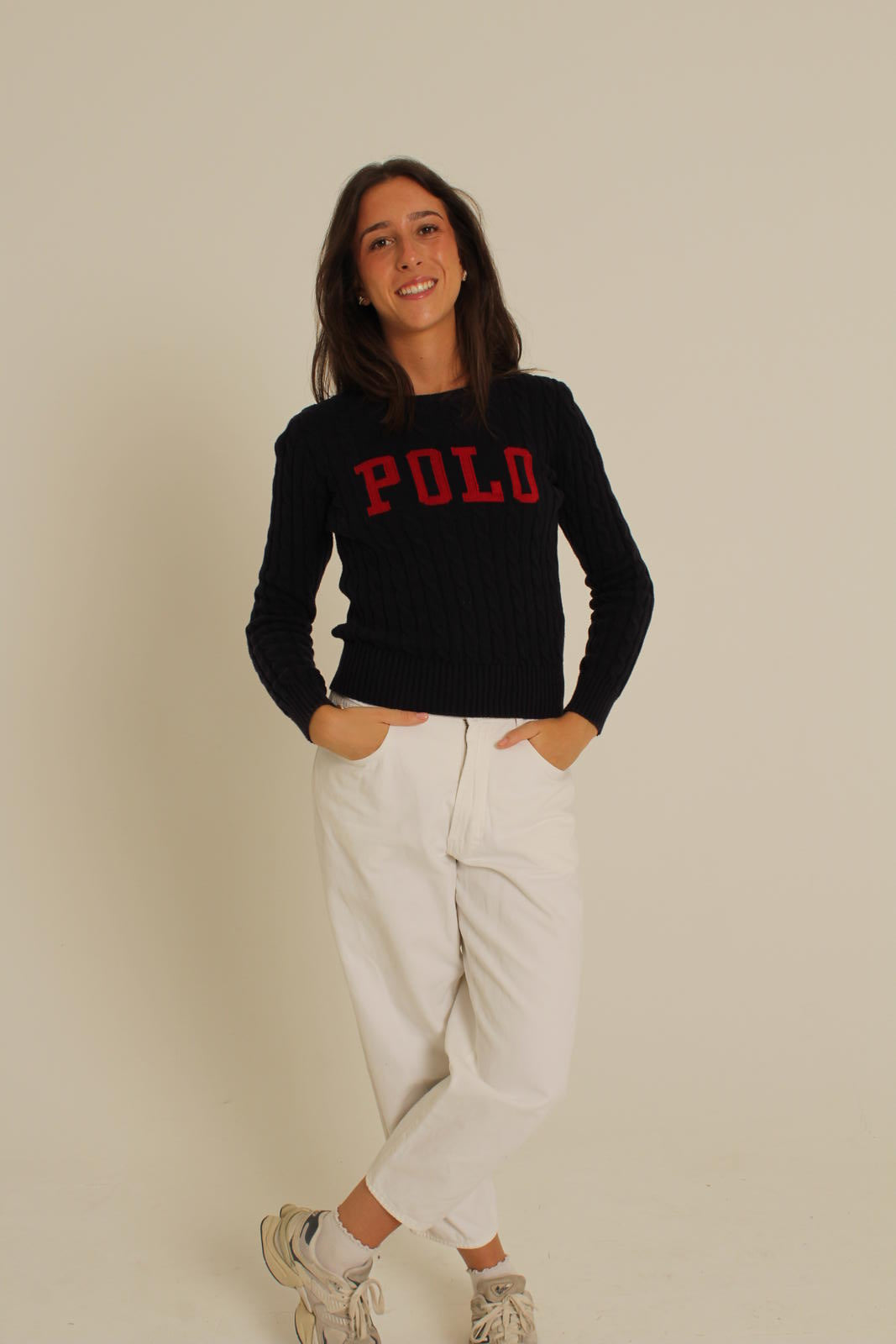 Polo Ralph Lauren Cable Knit Spellout Sweater