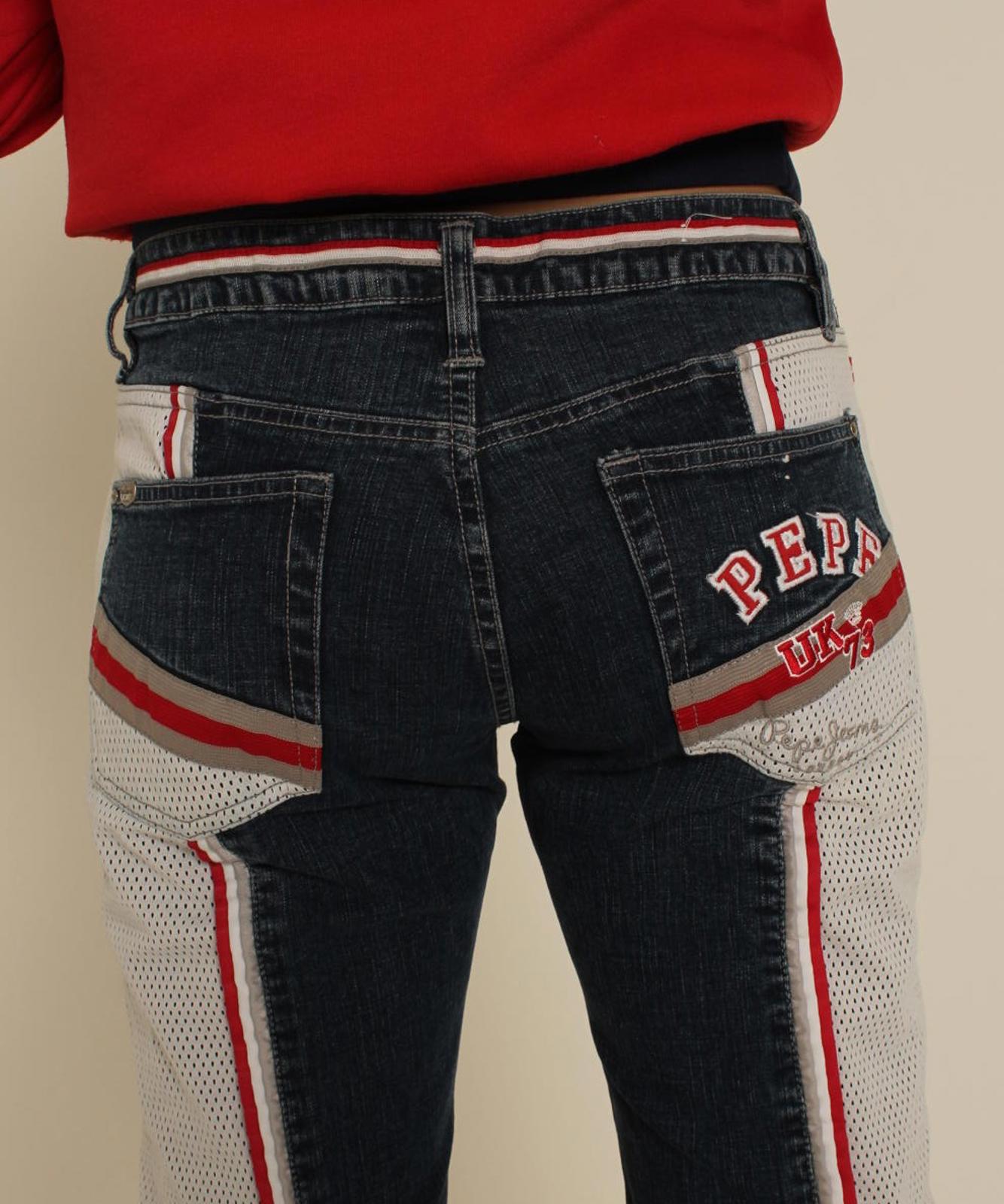 Pepe Jeans Mesh Panel Denim Trousers