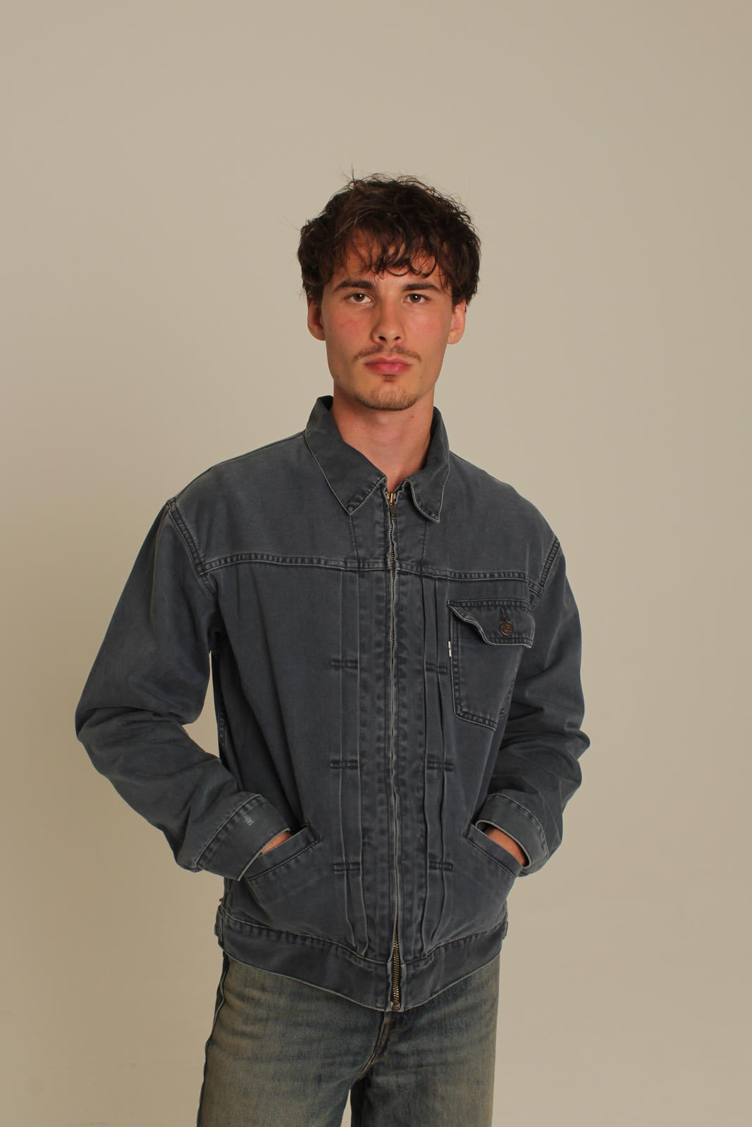 Vintage ‘White Levis Jackets” Zip Up Harrington