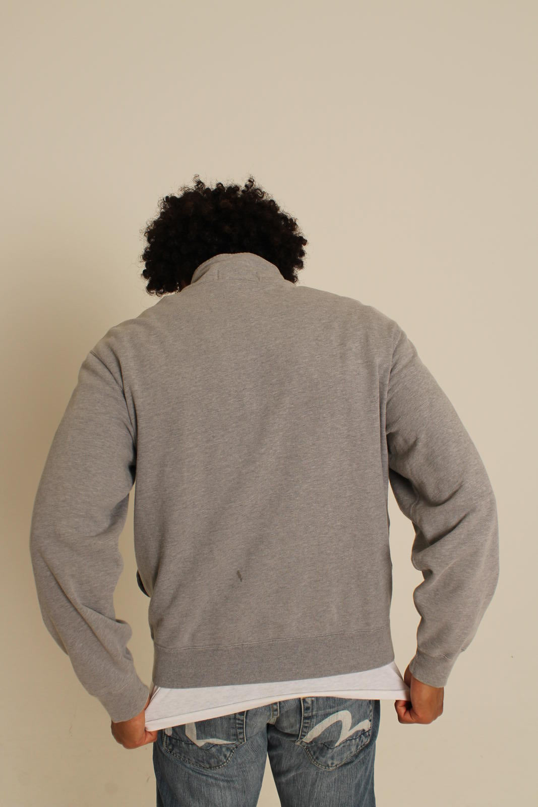 90's Polo Sport 1/4 Zip Sweatshirt Grey
