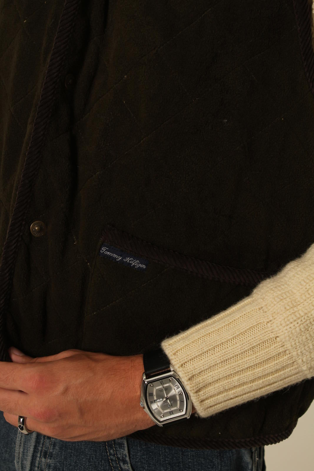 Vintage Tommy Hilfiger Quilted Green Vest