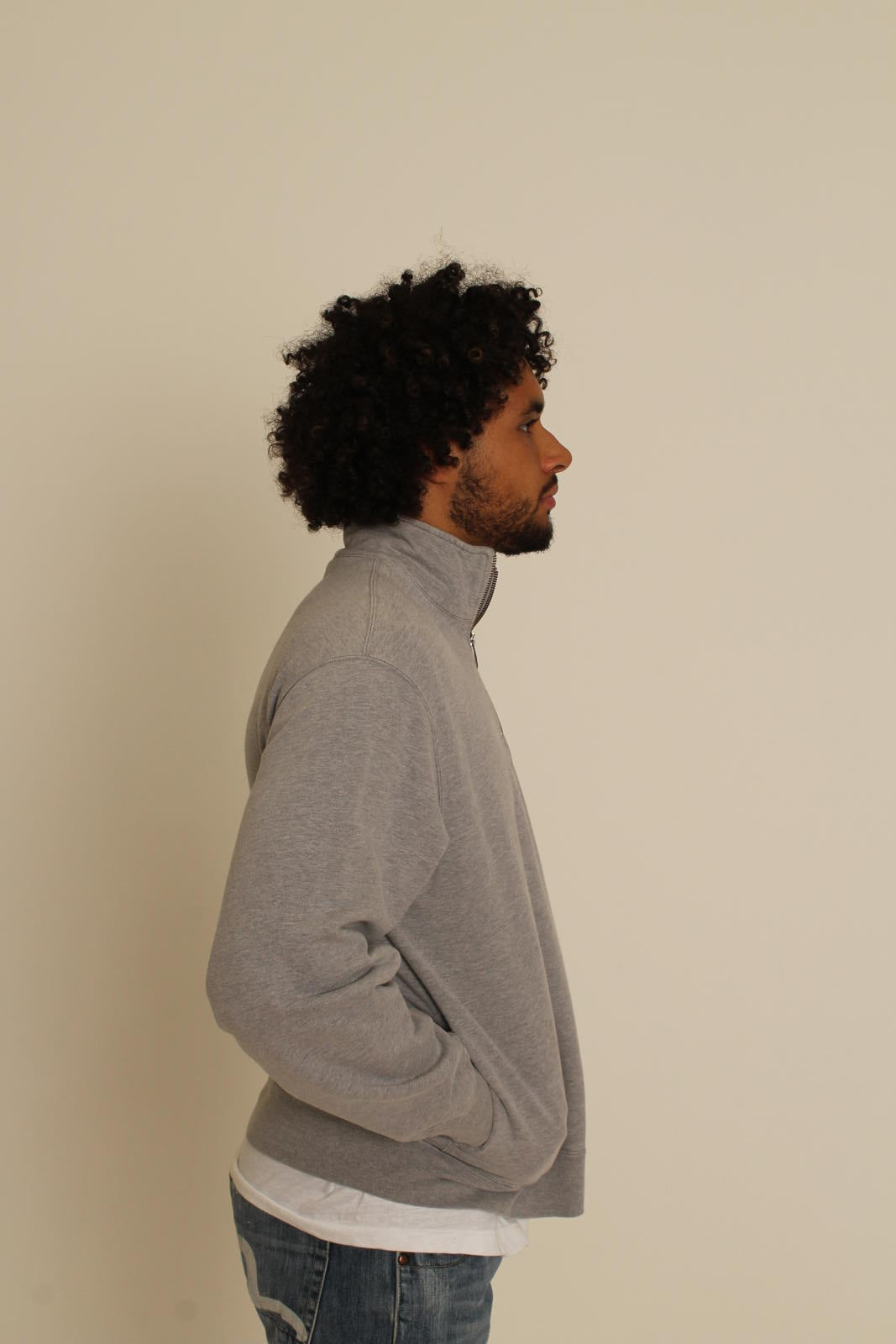90's Polo Sport 1/4 Zip Sweatshirt Grey