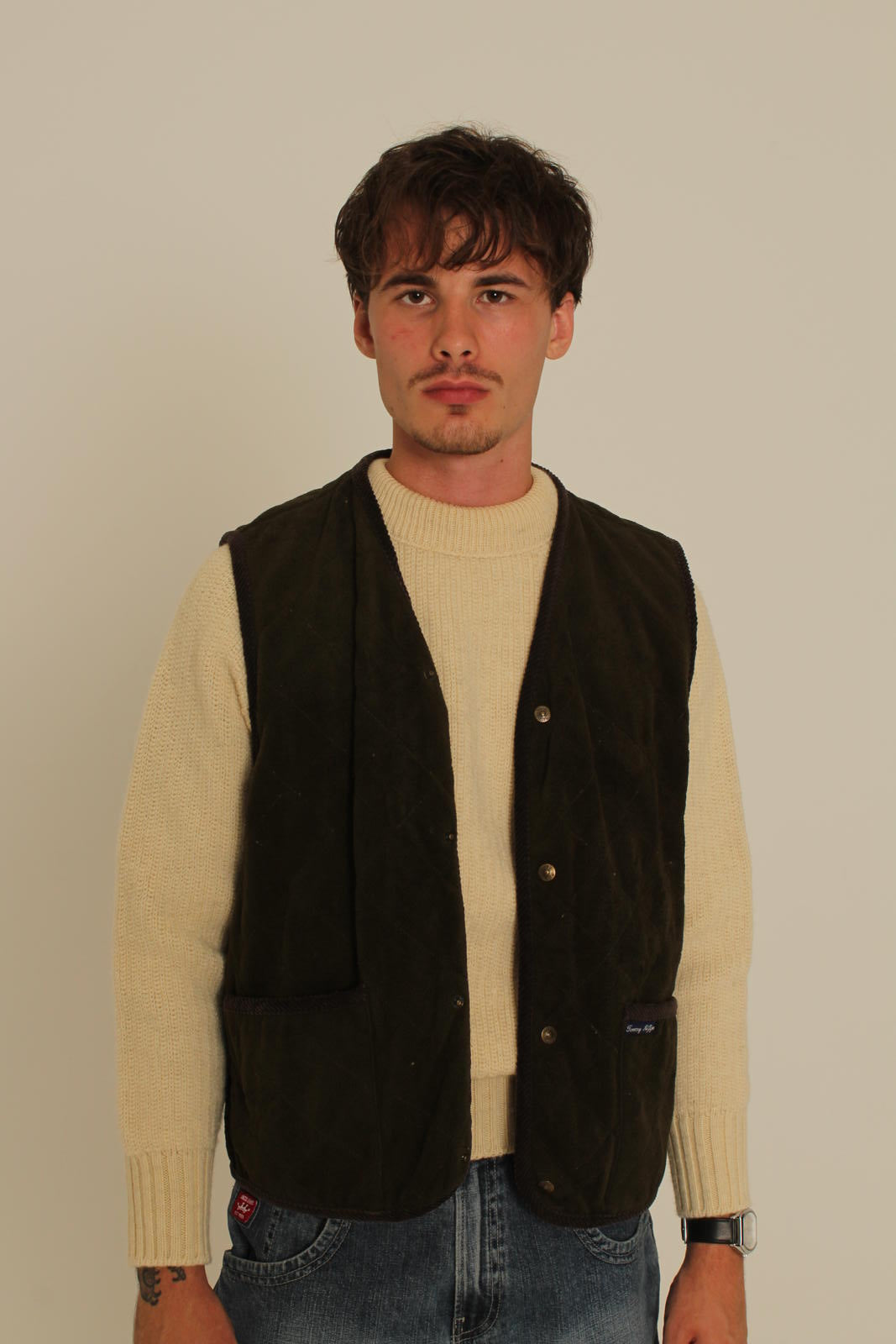 Vintage Tommy Hilfiger Quilted Green Vest
